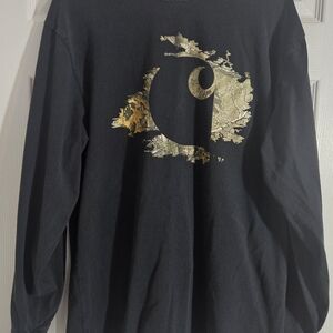 Carhartt Mens Medium Black Longsleeve Cotton Outdoor/Workwear.